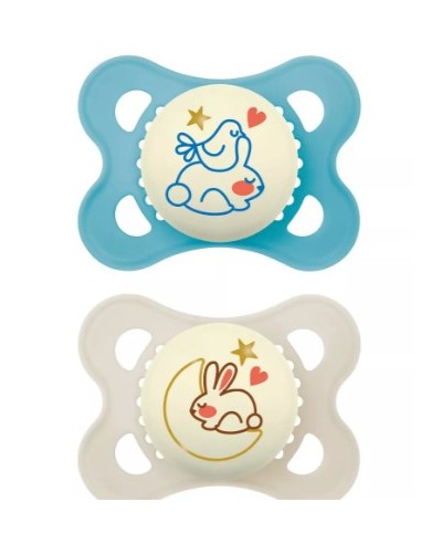 MAM CHUPETE SILICONA ORIGINAL NIGHT NIÑO 2-6M 2UDS Bebé y mamá y Inicio - MAM