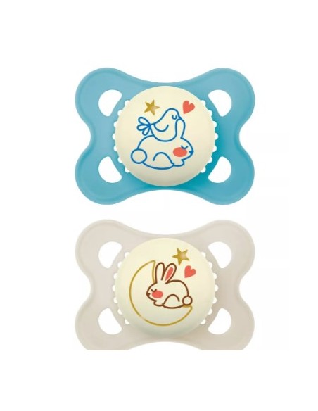 MAM CHUPETE SILICONA ORIGINAL NIGHT NIÑO 2-6M 2UDS Bebé y mamá y Inicio - MAM