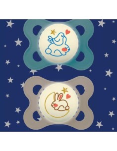 MAM CHUPETE SILICONA ORIGINAL NIGHT NIÑO 2-6M 2UDS Bebé y mamá y Inicio - MAM 2