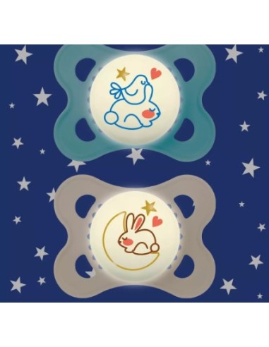 MAM CHUPETE SILICONA ORIGINAL NIGHT NIÑO 2-6M 2UDS Bebé y mamá y Inicio - MAM