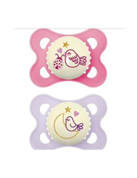 copy of MAM CHUPETE SILICONA ORIGINAL NIGHT NIÑA 2-6M 2UDS Bebé y mamá y Inicio - MAM