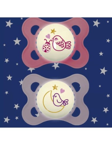 copy of MAM CHUPETE SILICONA ORIGINAL NIGHT NIÑA 2-6M 2UDS Bebé y mamá y Inicio - MAM