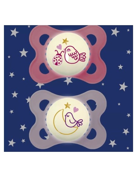 copy of MAM CHUPETE SILICONA ORIGINAL NIGHT NIÑA 2-6M 2UDS Bebé y mamá y Inicio - MAM