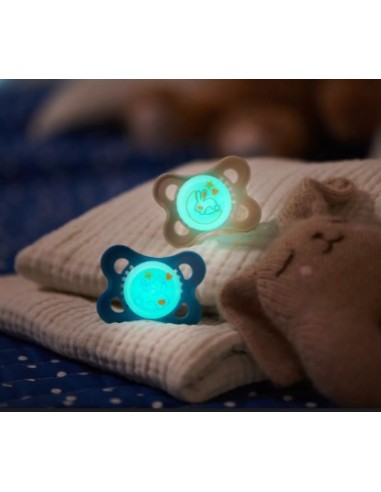 MAM CHUPETE SILICONA ORIGINAL NIGHT NIÑO 2-6M 2UDS Bebé y mamá y Inicio - MAM