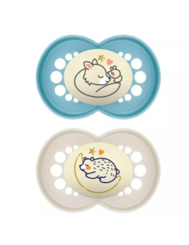 MAM ORIGINAL PURE NIGHT CHUPETE NIÑO SILICONA +6M 2 UNIDADES Inicio y  - MAM