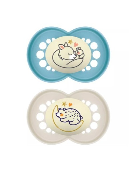 MAM ORIGINAL PURE NIGHT CHUPETE NIÑO SILICONA +6M 2 UNIDADES Inicio y  - MAM