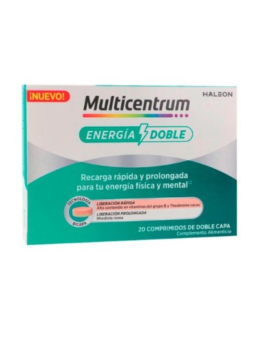 MULTICENTRUM ENERGIA DOBLE 20 COMPRIMIDOS Energía y Vitaminas - MULTICENTRUM