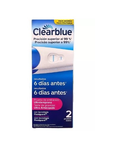CLEARBLUE TEST DE EMBARAZO ULTRATEMPRANA 2 UNIDADES Test Embarazo y Gestación y embarazo - 