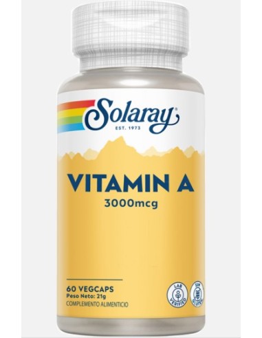 SOLARAY VITAMINA A 3000 MCG 60 VEGCAPS Inicio y  - 