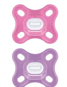 MAM CHUPETE SILICONA CONFORT ROSA +0M 2UDS