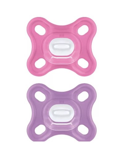 MAM CHUPETE SILICONA CONFORT ROSA +0M 2UDS