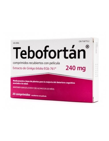TEBOFORTAN 240 MG 30 COMPRIMIDOS RECUBIERTOS Sistema Circulatorio y Medicamentos - 