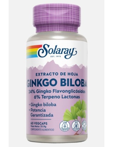 SOLARAY GINKGO BILOBA 60 MG 60 VEGCAPS Inicio y  - SOLARAY