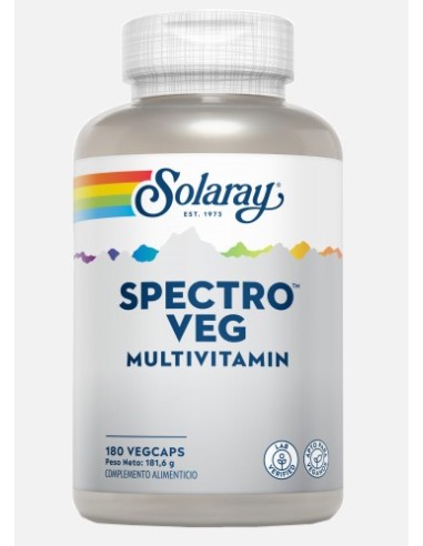 SOLARAY SPECTRO VEG MULTIVITAMIN 180 VEGCAPS Vitaminas y Minerales Dietetica y Vitaminas - 