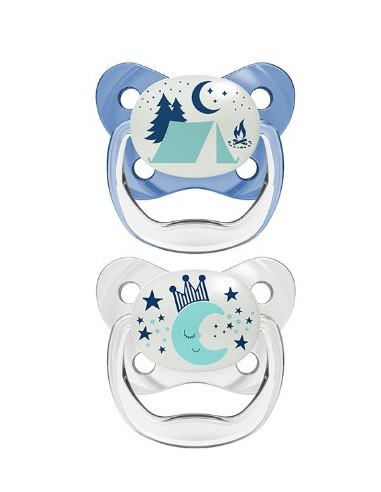 DR BROWNS CHUPETE SILICONA NOCTURNO AZUL 6-18M 2 UNIDADES Inicio y  - 