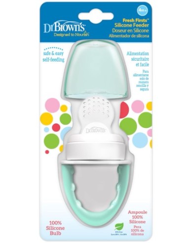 DR BROWN'S ALIMENTADOR ANTIAHOGO VERDE +4M