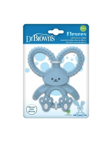 DR BROWNS MORDEDOR FLEXEES CONEJO AZUL +3 MESES Mordedores y juguetes y Accesorios del bebe - DR BROWNS