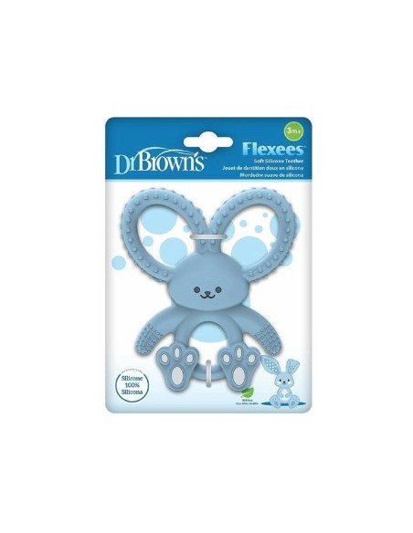DR BROWNS MORDEDOR FLEXEES CONEJO AZUL +3 MESES Mordedores y juguetes y Accesorios del bebe - DR BROWNS