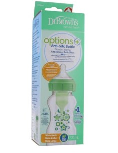 DR BROWNS BIBERON SILICONA BOCA ANCHA VERDE 270 ML Bebé y mamá y Inicio - DR BROWNS 2