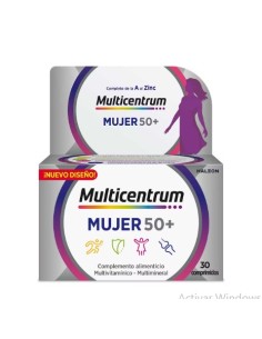 MULTICENTRUM MUJER 50+ 30 COMPRIMIDOS Multivitaminicos y Complen Alimentarios y vitamin