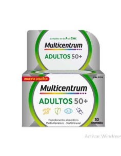 MULTICENTRUM SELECT 50+ 30 COMPRIMIDOS Vitaminas y Minerales y Vitaminas - PFIZER