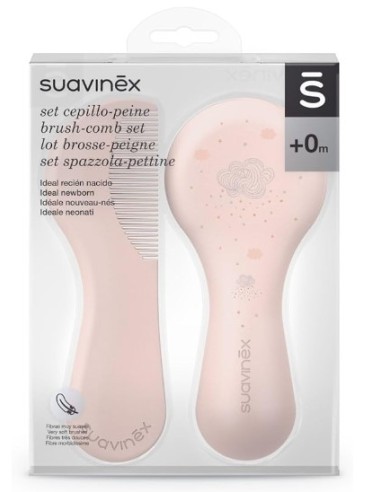 SUAVINEX CEPILLO Y PEINE ROSA +0M Bebé y mamá y Inicio - SUAVINEX