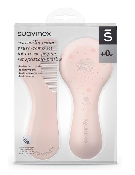 SUAVINEX CEPILLO Y PEINE ROSA +0M Bebé y mamá y Inicio - SUAVINEX
