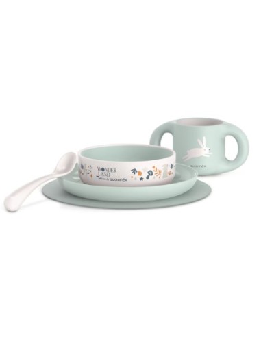 SUAVINEX WONDERLAND VAJILLA APRENDIZAJE AZUL +6M Bebé y mamá y Inicio - SUAVINEX