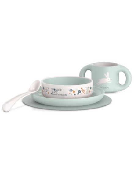SUAVINEX WONDERLAND VAJILLA APRENDIZAJE AZUL +6M Bebé y mamá y Inicio - SUAVINEX