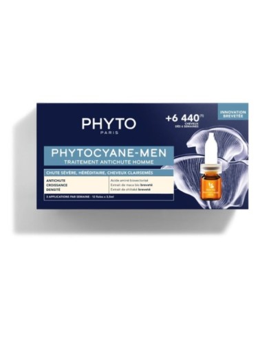 PHYTO PHYTOCYANE HOMBRE PROGRESIVA 12 AMPOLLAS Higiene y Inicio - PHYTO