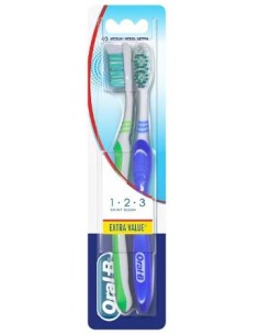 ORAL-B CEPILLO DE DIENTES ADULTO MEDIO SHINY CLEAN DUPLO Higiene y Inicio - ORAL B