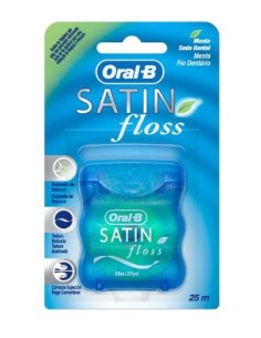 SEDA DENTAL CON CERA SATIN FLOSS 25 M Higiene y Inicio - ORAL B