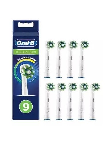 ORAL-B RECAMBIO CEPILLO CROSS ACTION PACK 9 UNIDADES Higiene y Inicio - ORAL B