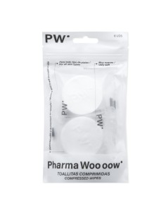 PW TOALLITAS COMPRIMIDAS 6 UNIDADES Limpieza Facial y Cosmética facial - PW