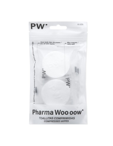 PW TOALLITAS COMPRIMIDAS 6 UNIDADES Limpieza Facial y Cosmética facial - PW