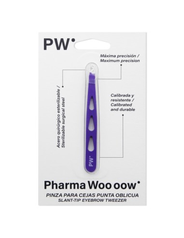 PW PINZA CEJAS PUNTA OBLICUA 1U Cejas y Contorno Ojos - PW