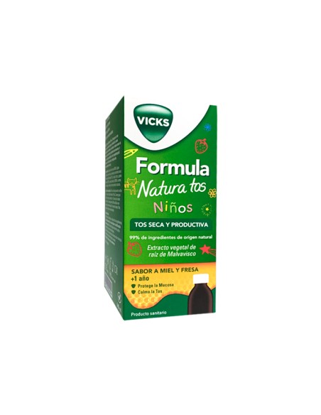 VICKS NATURA TOS NIÑOS SABOR MIEL 140ML Tos y Salud Respiratoria - VICKS LAB