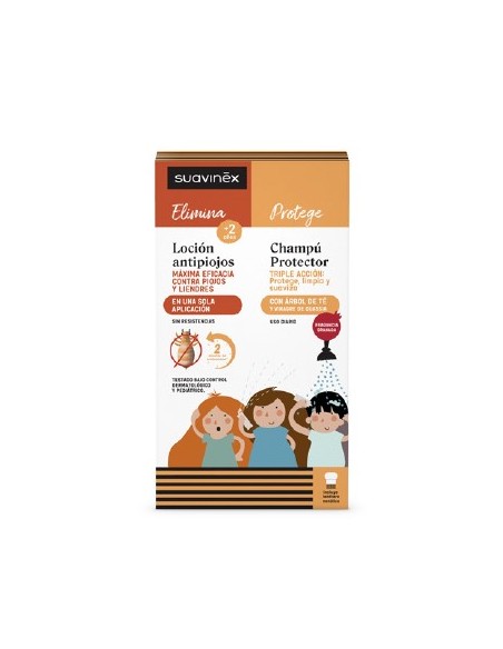 SUAVINEX PACK LOCION ANTIPIOJOS + CHAMPU PROTECTOR Inicio y  - SUAVINEX