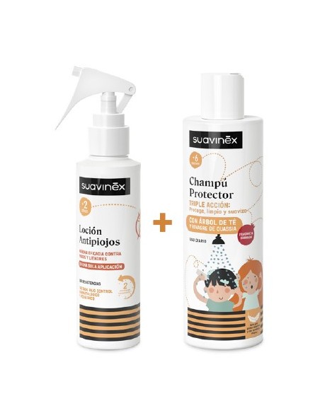 SUAVINEX PACK LOCION ANTIPIOJOS + CHAMPU PROTECTOR Inicio y  - SUAVINEX