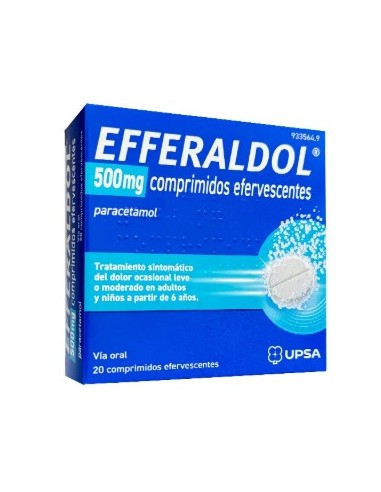 EFFERALDOL 500 MG 20 COMPRIMIDOS EFERVESCENTES Analgesicos y Analgésico y Antiinflamatorio - 