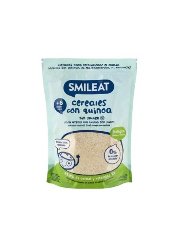SMILEAT PAPILLA ECOLOGICA CEREALES SIN GLUTEN CON QUINOA 200G Bebé y mamá y Inicio - SMILEAT