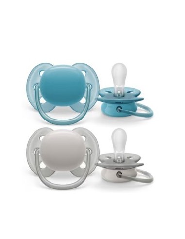 AVENT ULTRA SOFT CHUPETE SILICONA 6-18 MESES GRIS 2 UNIDADES Inicio y  - AVENT