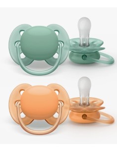 AVENT ULTRA SOFT CHUPETE SILICONA 0-6 MESES GRIS 2 UNIDADES Chupetes y Accesorios del bebe - AVENT