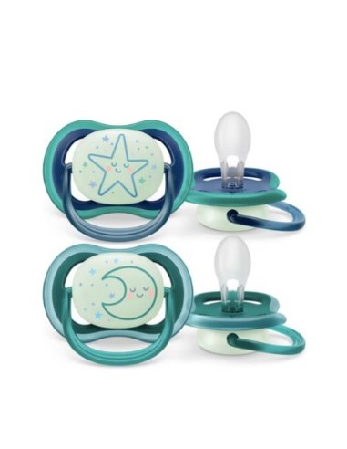 AVENT ULTRA AIR NIGHTTIME 0-6 M NIÑO Chupetes y Accesorios del bebe - AVENT