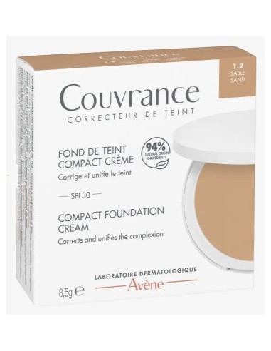 AVENE COUVRANCE BASE MAQUILLAJE EN CREMA COMPACTA 1.2 ARENA 8.5G Cosmética facial y Cosmética - AVENE