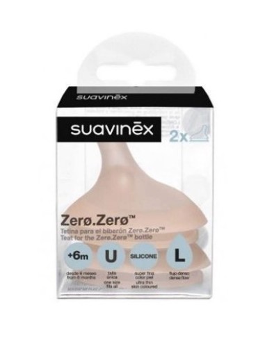 SUAVINEX ZERO TETINA TALLA L +6M 2 UNIDADES Inicio y  - SUAVINEX