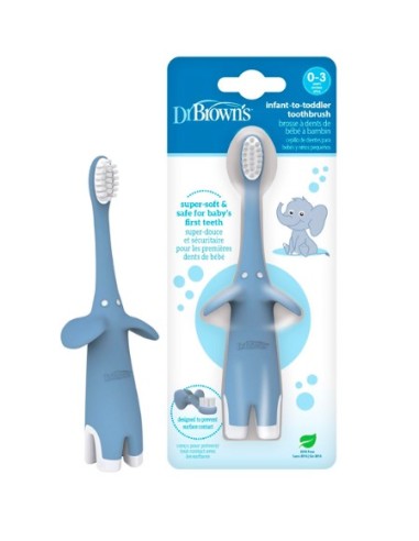DR BROWN'S CEPILLO DE DIENTES ELEFANTE 0-3 AÑOS Bebé y mamá y Inicio - DR BROWNS