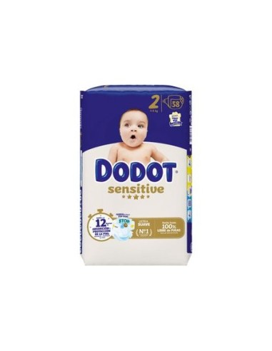 DODOT SENSITIVE PAÑAL INFANTIL T2 4-8 KG 58 UNIDADES Inicio y  - DODOT