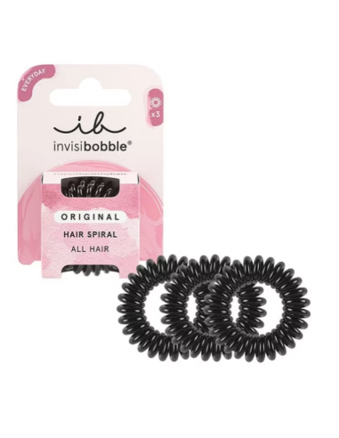 INVISIBOBBLE COLETAS ESPIRAL ORIGINAL NEGRA 3 UNIDADES Inicio y  - 