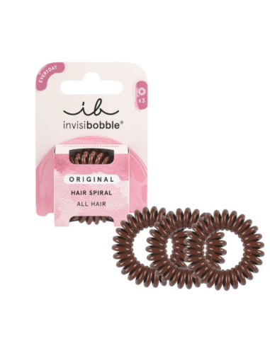 INVISIBOBBLE COLETAS ESPIRAL ORIGINAL MARRON 3 UNIDADES Peines, cepillos y otros y Higiene Capilar - INVISIBOBBLE
